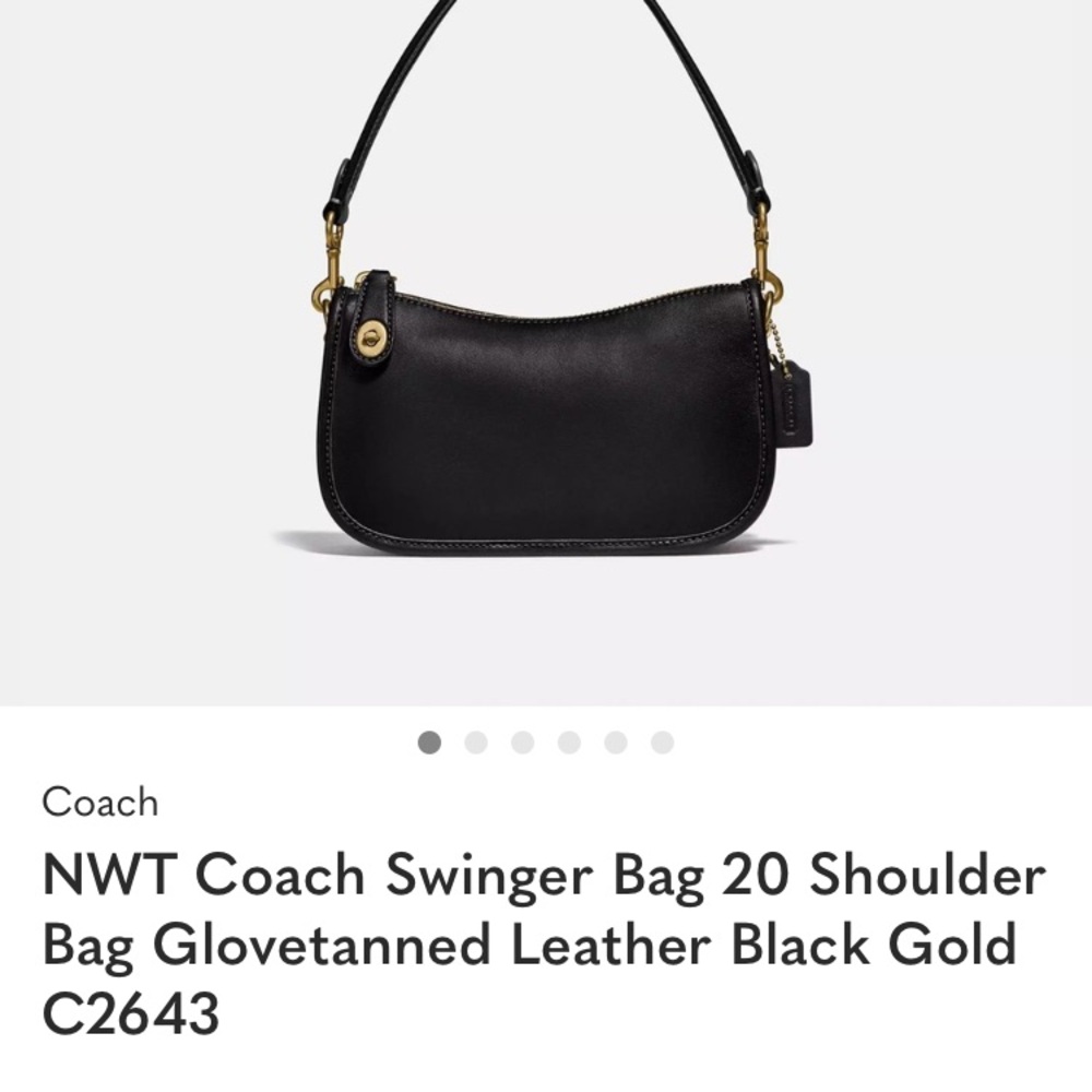 Coach Black Leather Shoulder Bag

NWT

Final price drop below retail